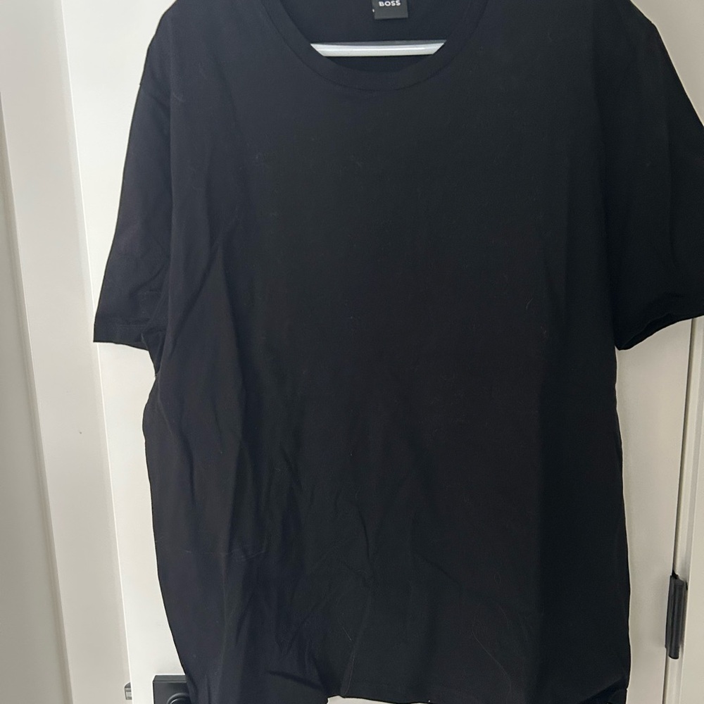 BOSS Men's Black Crew Neck Short Sleeve Tee